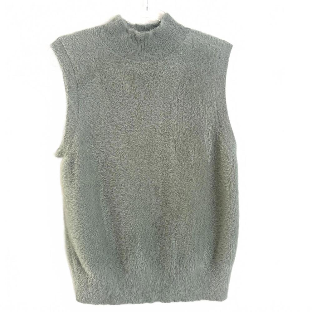 Bailey/44 | Women’s Very Soft Fuzzy Sage Green Sweater Vest SizeM
